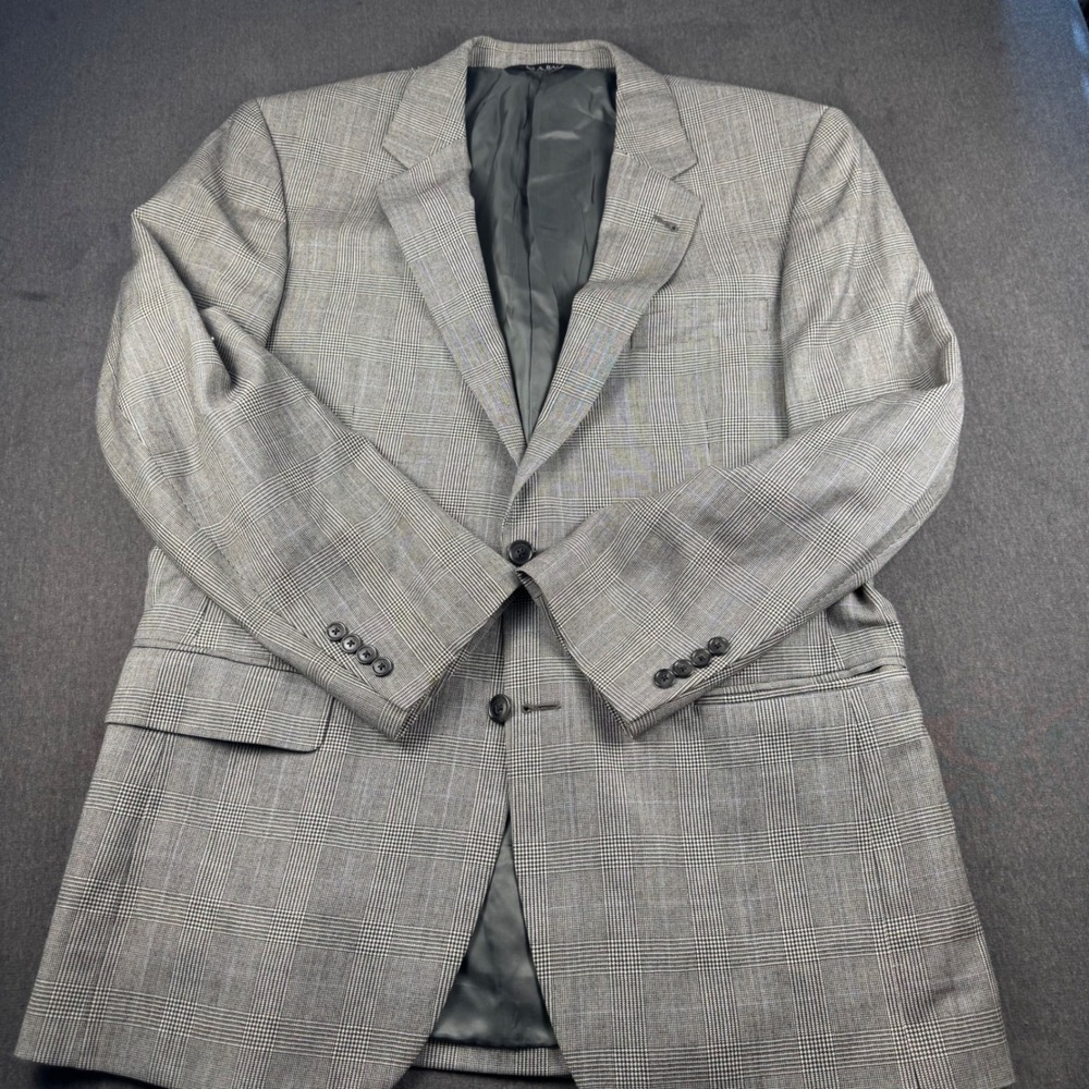 JOS A BANK Signature Collection Mens Wool Plaid Sport Coat‎ Blazer R42 - Picture 2 of 10